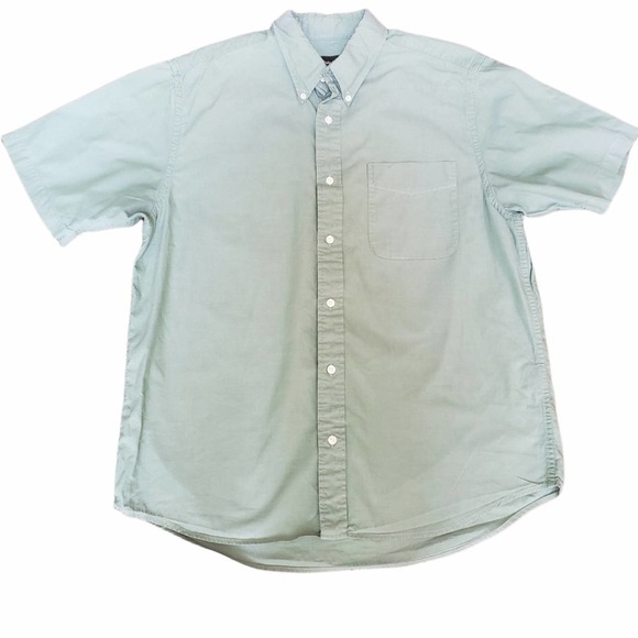EDDIE BAUER RELAXED FIT GREEN BUTTON DOWN SIZE LAR - Picture 1 of 6